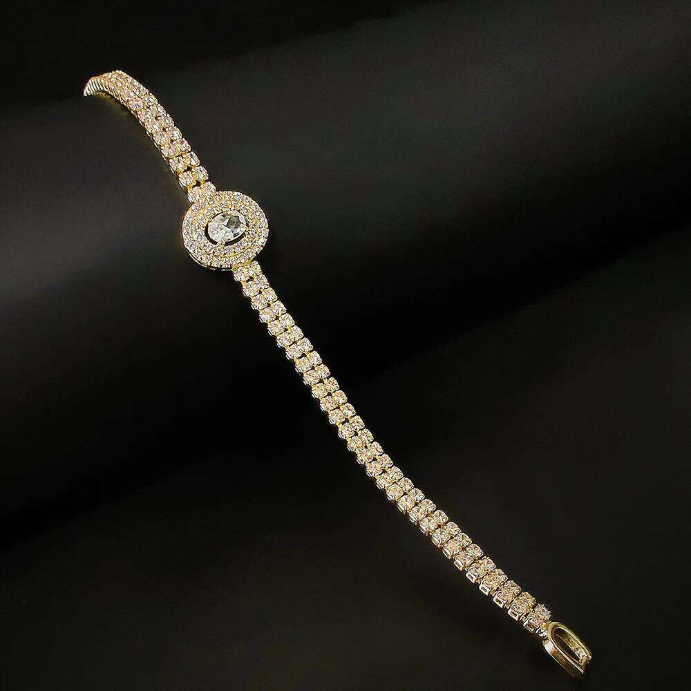 2023 new gold color princess bracelet bangle for women anniversary gift jewelry wholesale moonso s8249 Z260313
