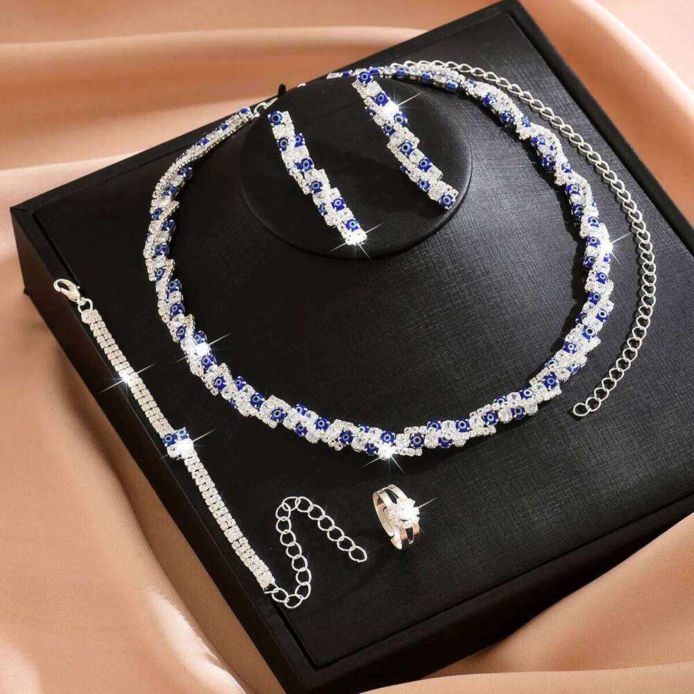 Fresh seaside style design, trendy playful necklace, earrings, bracelets, rings, exquisite and atmospheric set Z260313