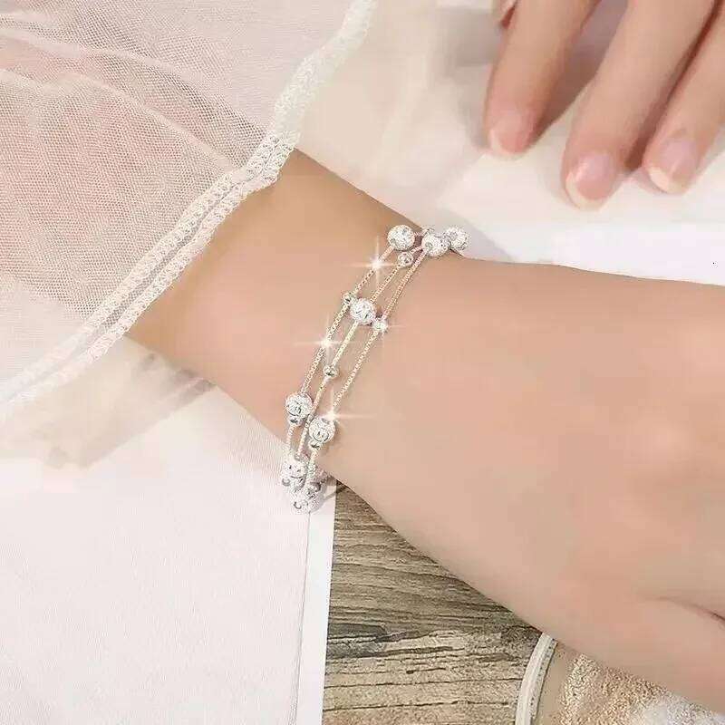 Luxury 925 Sterling Silver Bracelets For Women Vintage Original Multi-layer Bead Charm Bracelet Elegant Party Jewelry Gift Z260313