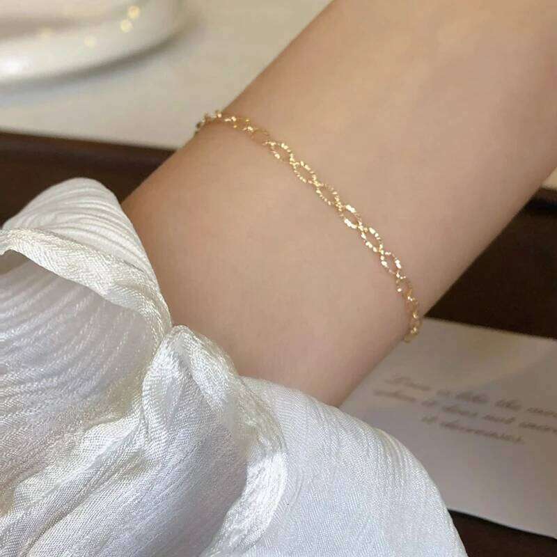 New 925 Sterling Silver Personality Charm Simple Style Bracelet Birthday Party Gift for Women's Exquisite Jewelry Z260313