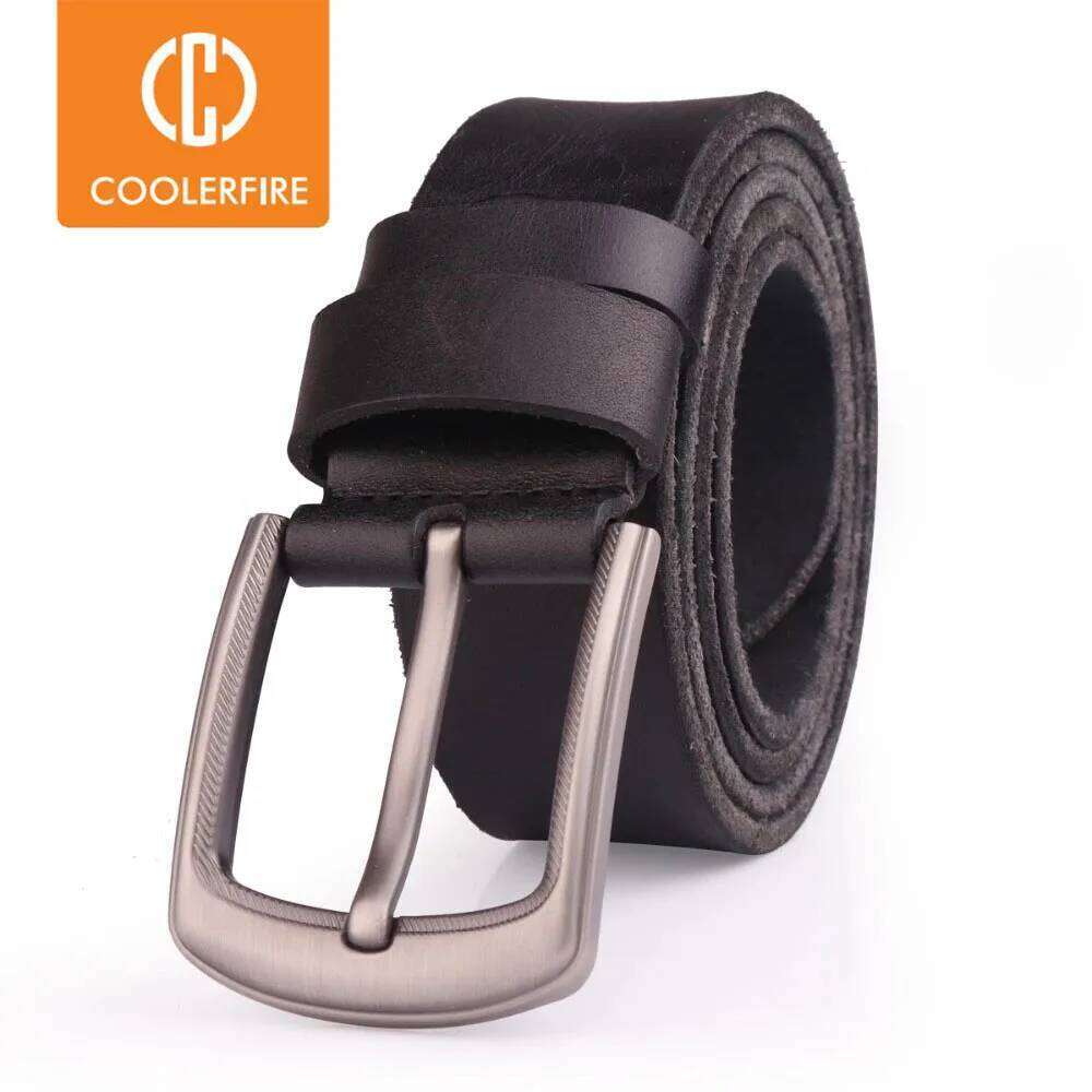 Top Full Grain 100% Cowhide Genuine Leather Belt With High Quality Zinc Alloy Buckle Bekts For Men TN001 Z260226