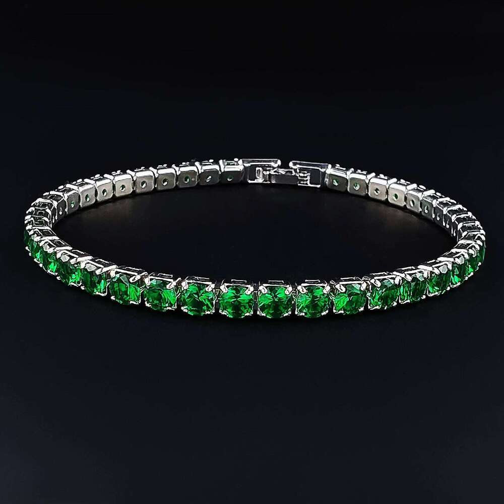 2024 New Arrival Luxury Round green color on hand Bracelet Bangle For Women Anniversary Gift Jewelry Bulk Sell S5787 Z260313