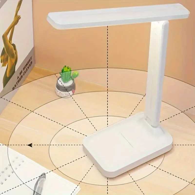 Folding Desk Lamp USB Touch Control Dimmable Night Light LED USB Rechargeable Desk Lamp for Student Dormitory Reading and Bedr Y260314