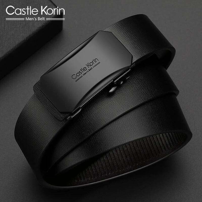 Belt For Men Leather Luxury Brand Fashion Business Top Quality Inner wear Alloy Buckle Mens Belts Z260226