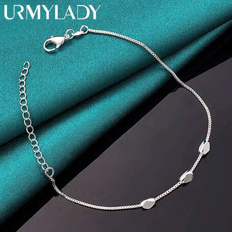 URMYLADY 925 Sterling Silver Three Rhombus Bracelet For Women Wedding Party Fashion Jewelry Z260313