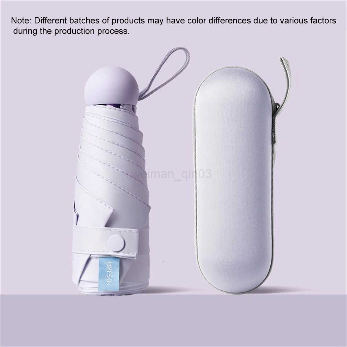 6 Bone Five-folding Capsule Umbrella Sun Protection Parasol Lightweight Mini Sunny and Rainy Dual-use Umbrellas for Commuting H260314