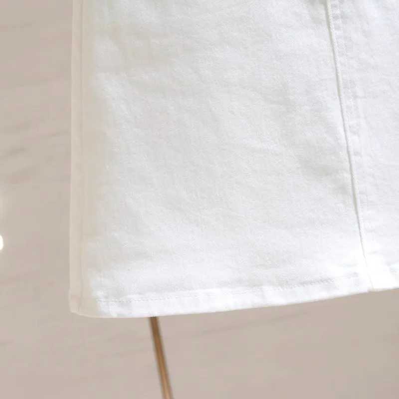 Summer New White Denim Skirt Women High Waist A-word Hip Skirt M260314