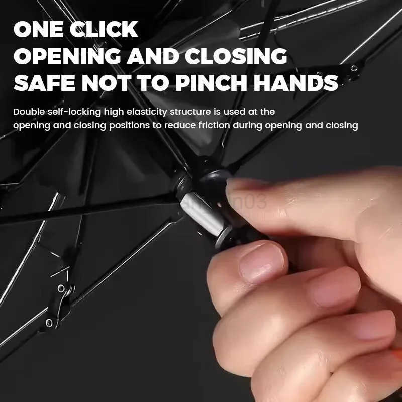 Folding Travel Umbrella Sun Protection Lightweight Compact Pocket Umbrella Windproof Rainproof with Capsule Storage H260314