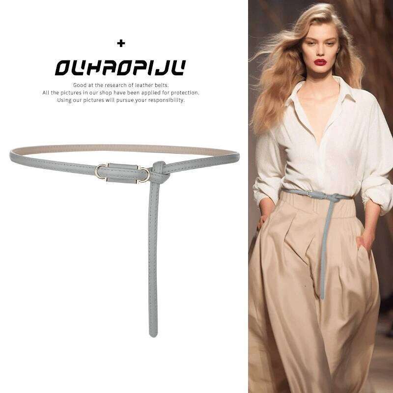 Fashion Genuine Leather Skinny Women's Gold Color Alloy Buckle Adjustable Slim Soft Belts corset belt for women Z260226