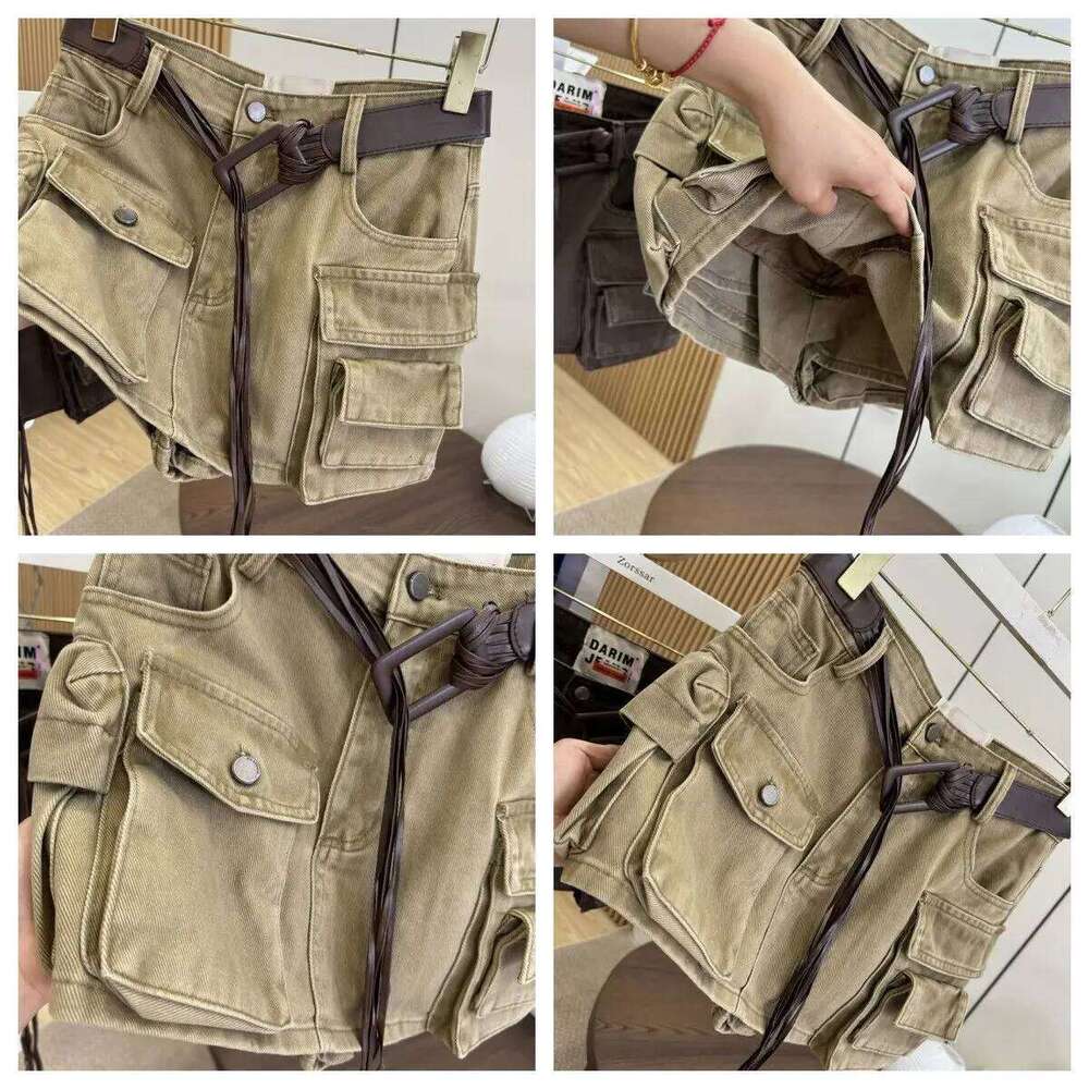 2025 Autumn New Spice Girl Street Retro Cargo Shorts Skirt Women Z260314