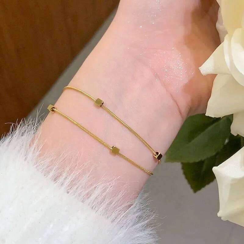 18k Gold Shiny Zircon Flower Bracelet for Women Girl Korean Temperament Exquisite Jewelry Gifts 925 Sterling Silver Plated Z260313