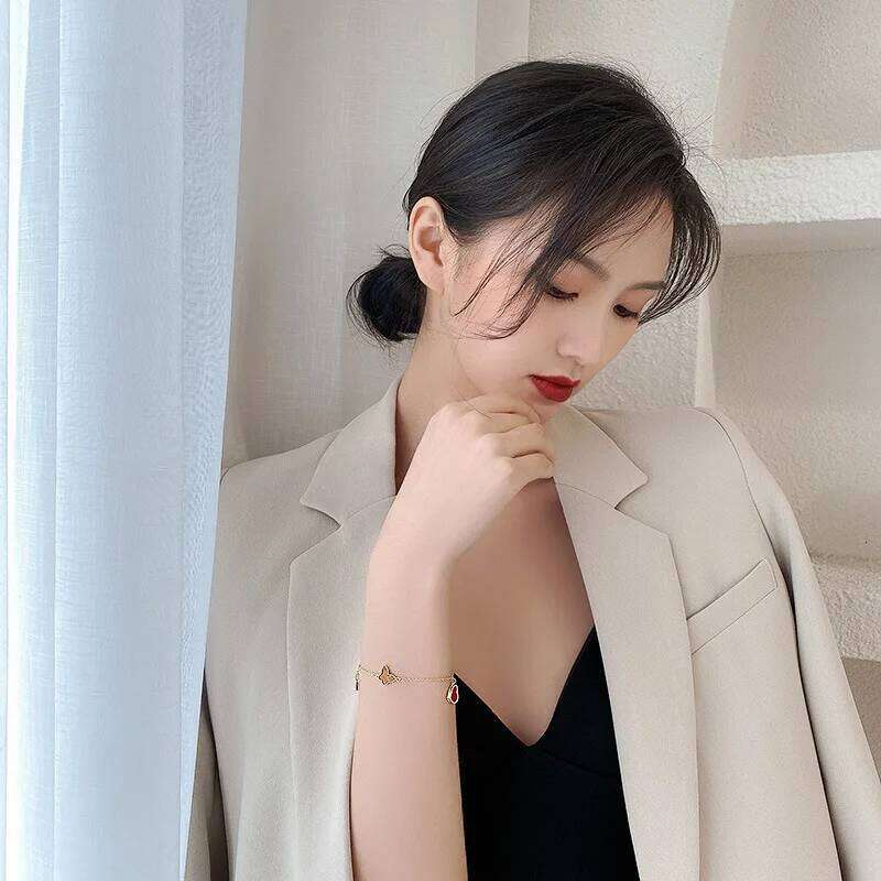 Forest Style Geometric Bracelet for Women, Versatile Fashionable Butterfly Heart Accessories, Simple and Unique Temperament Jewelry Wholesale Z260313