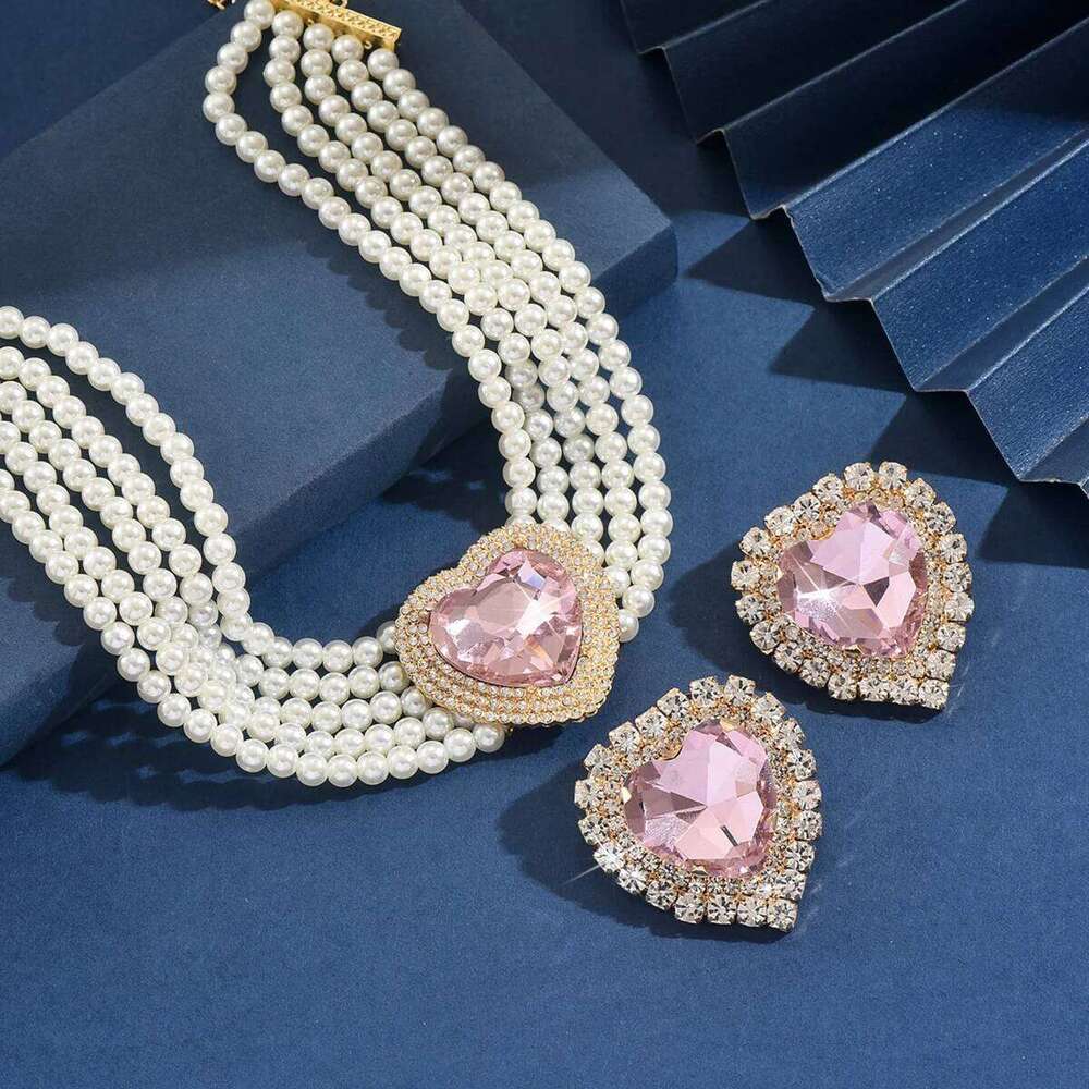 Ladies' Fashion Design Pearl Series Necklace Earrings Jewelry Set Wedding Party Festival Gift Z260313