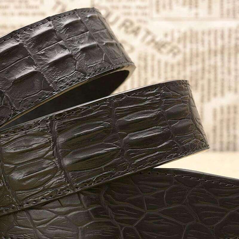 Fashion Brand Genuine Leather Belt Business Trouser Strap Pant Ceinture Homme Cowskin Dragon Automatic Buckle Cowhide Men Belts Z260226