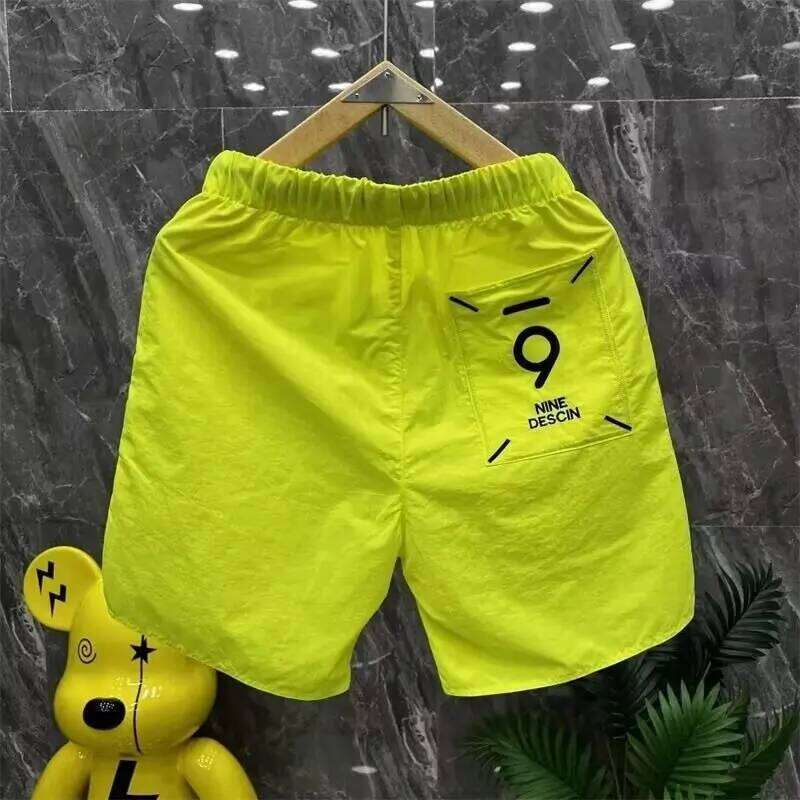 New Men's Casual Beach Breathable Quick Dry Vintage Personality Hip Hop High Street Streetwear Drawstring Shorts Z260314