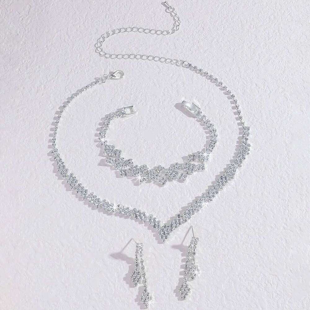 3Pcs/Set of Wedding Season Women's Claw Chain Series Earrings Necklaces Bracelets Jewelry Sets Banquet and Holiday Jewerly Gift Z260313