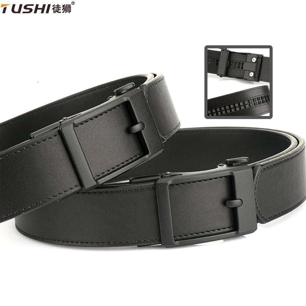 TUSHI Genuine Leather Luxury Automatic Buckle for Belt Belts Men High Quality IPSC Girdle Male Z260226
