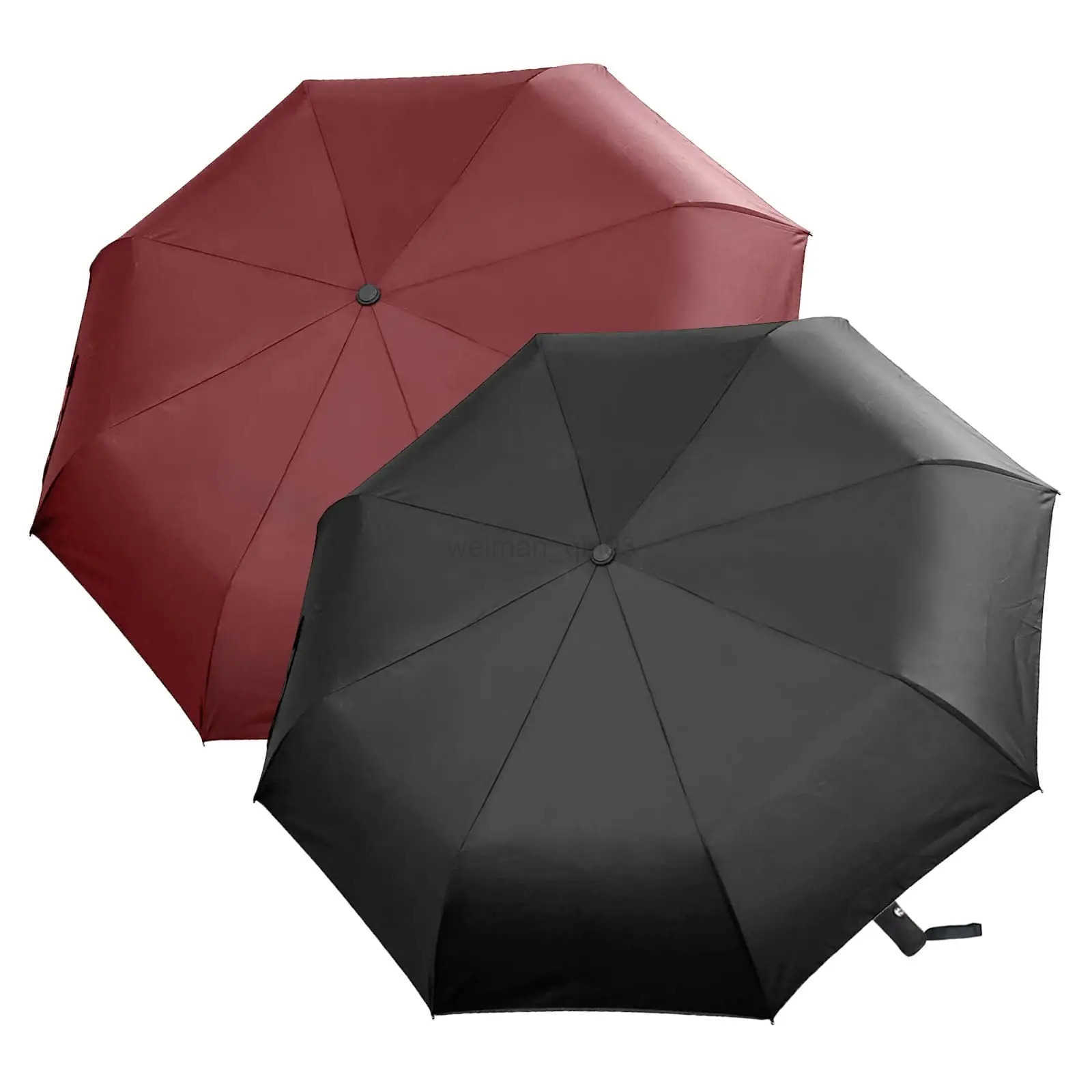 12 Bone Black Glue Fully Automatic Umbrella - Thick Durable Three-Fold UV Resistant Folding Design for Protection And Style H260314
