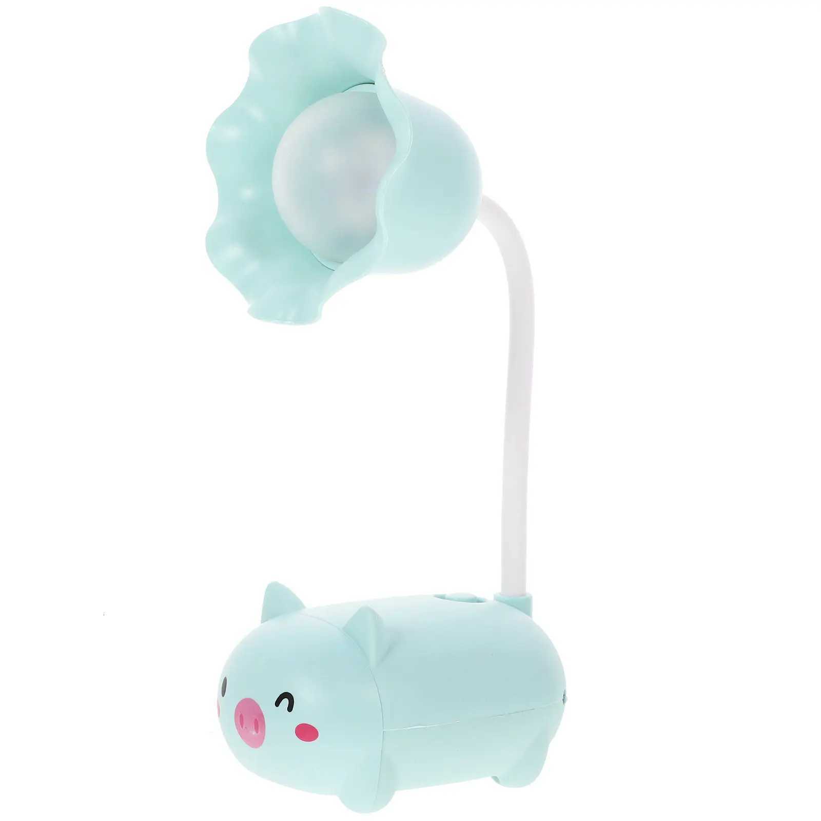 1Pcs Foldable Cartoon LED Desk Lamp USB Charging Reading Eye Protection Light for Students Dorm Living Room Cafe Y260314