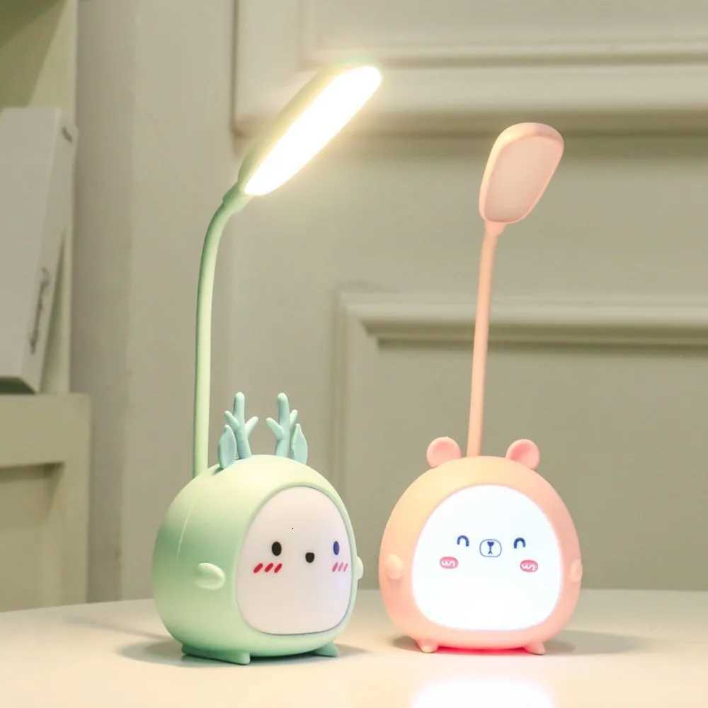 New creative cartoon deer cute LED charging eye protection night light student bedroom dormitory folding reading desk lamp Y260314