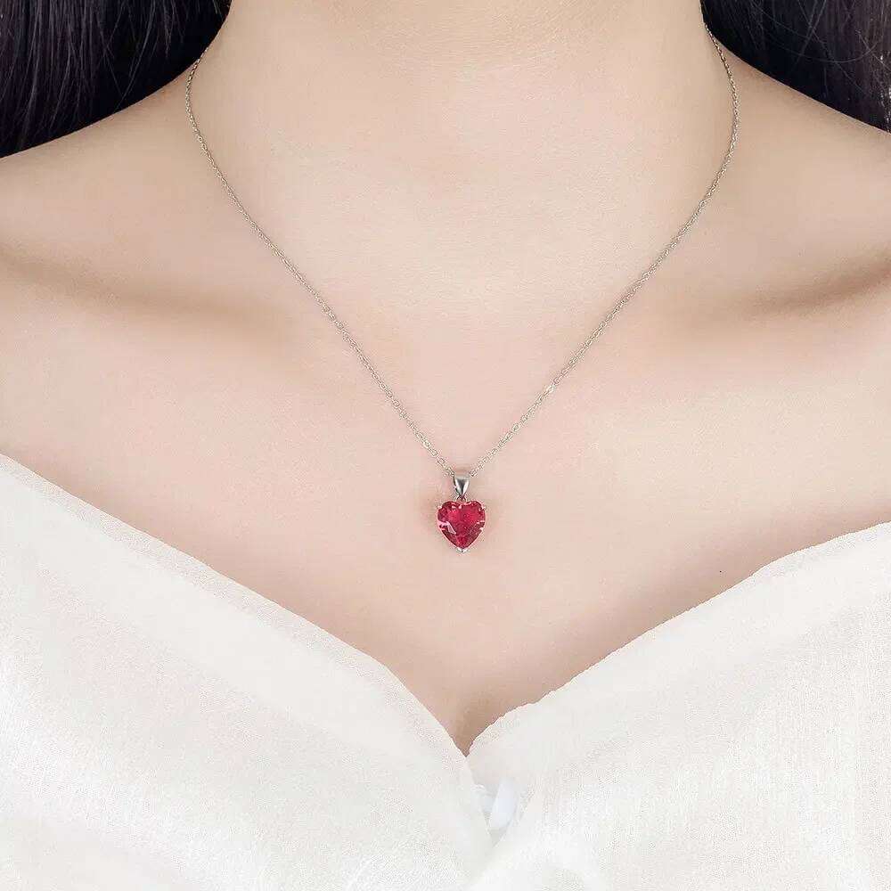 925 Sterling Silver Jewelry Sets For Women Heart Zircon Ring Earrings Necklace Wedding Bridal Elegant Christmas Z260313
