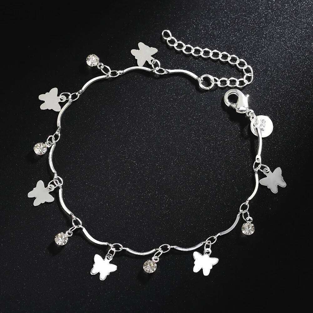 Charm 925 Sterling Silver Bracelets for Women zircon butterfly Chain elegant Fashion Wedding Party Christmas fine Jewelry Z260313