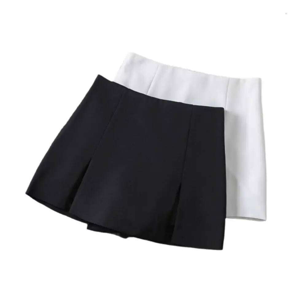 Solid Color High Waisted XS/S/M/L/XL Design Slit Anti Slip Wrap Around Polyester Plus Size Skirt Summer Season Z260314