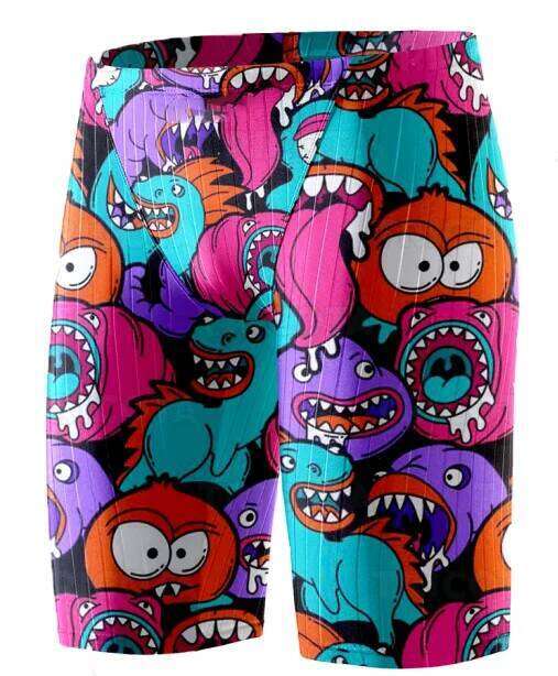 Men Jammer Swimming Professional Swim Surf Trunks Summer Beach Lycra Quick Dry Gym Tights Shorts Z260314