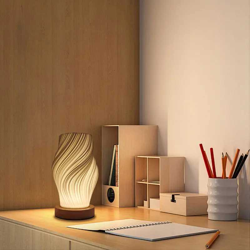 Modern Minimalist Design Table Lamp Button Control 3-Level Dimming Wooden Base Suitable for Study Rooms Living Rooms Offices Dormitories Etc Y260314