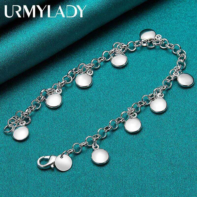 URMYLADY 925 Sterling Silver Lentils Pendant Bracelet For Women Charm Wedding Party Fashion Jewelry Z260313