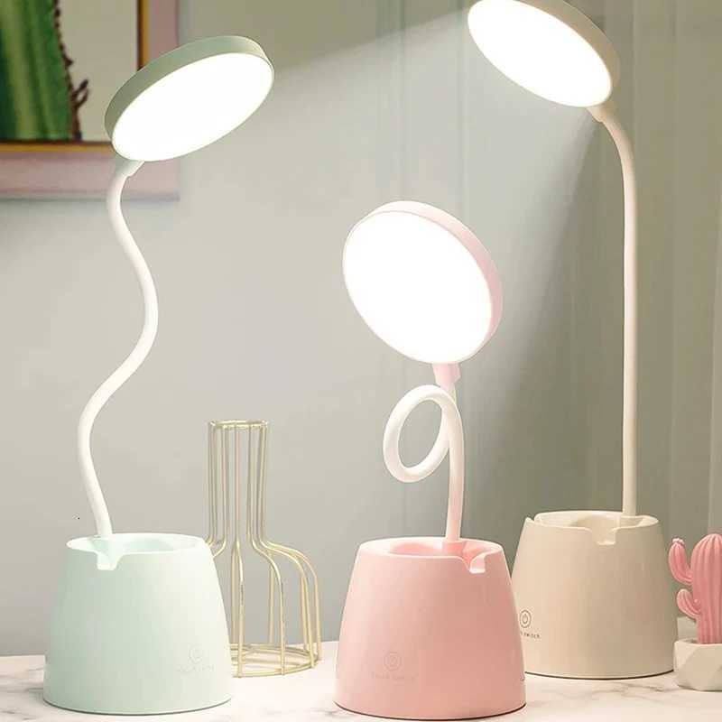 New LED Eye Protection Desk Lamp USB Bedside Lamp Charging Student Study Dormitory Reading Lamp Bedroom Night Light Gift Y260314