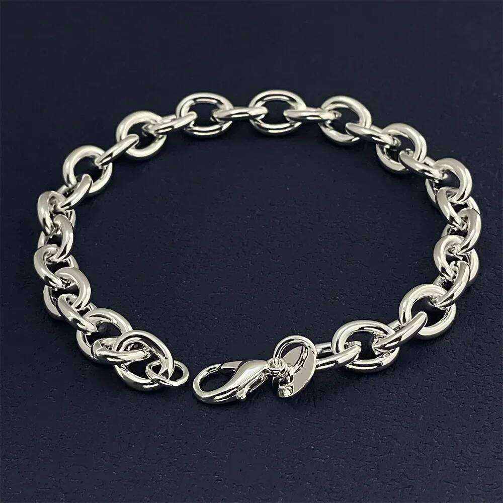 925 Sterling Silver Bracelet Buckle Basic Chain Charm Exquisite Women Fashion Wedding Party Gift Jewelry Z260313