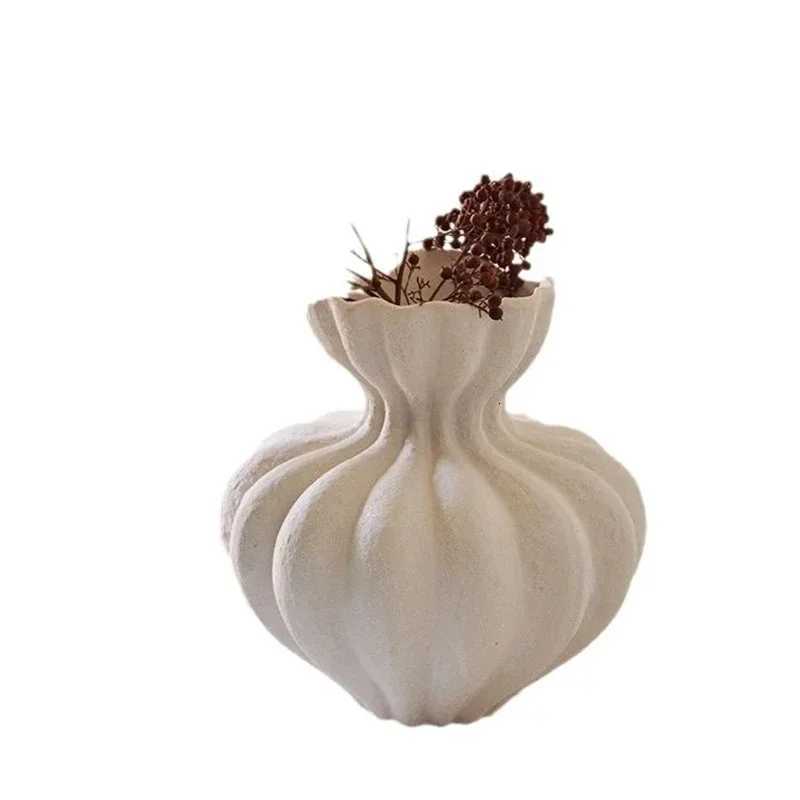 French Ceramic Vase Minimalist Floral Vessel Table Centerpiece Home Decor For Women Gift For Anniversary Birthday Y260314
