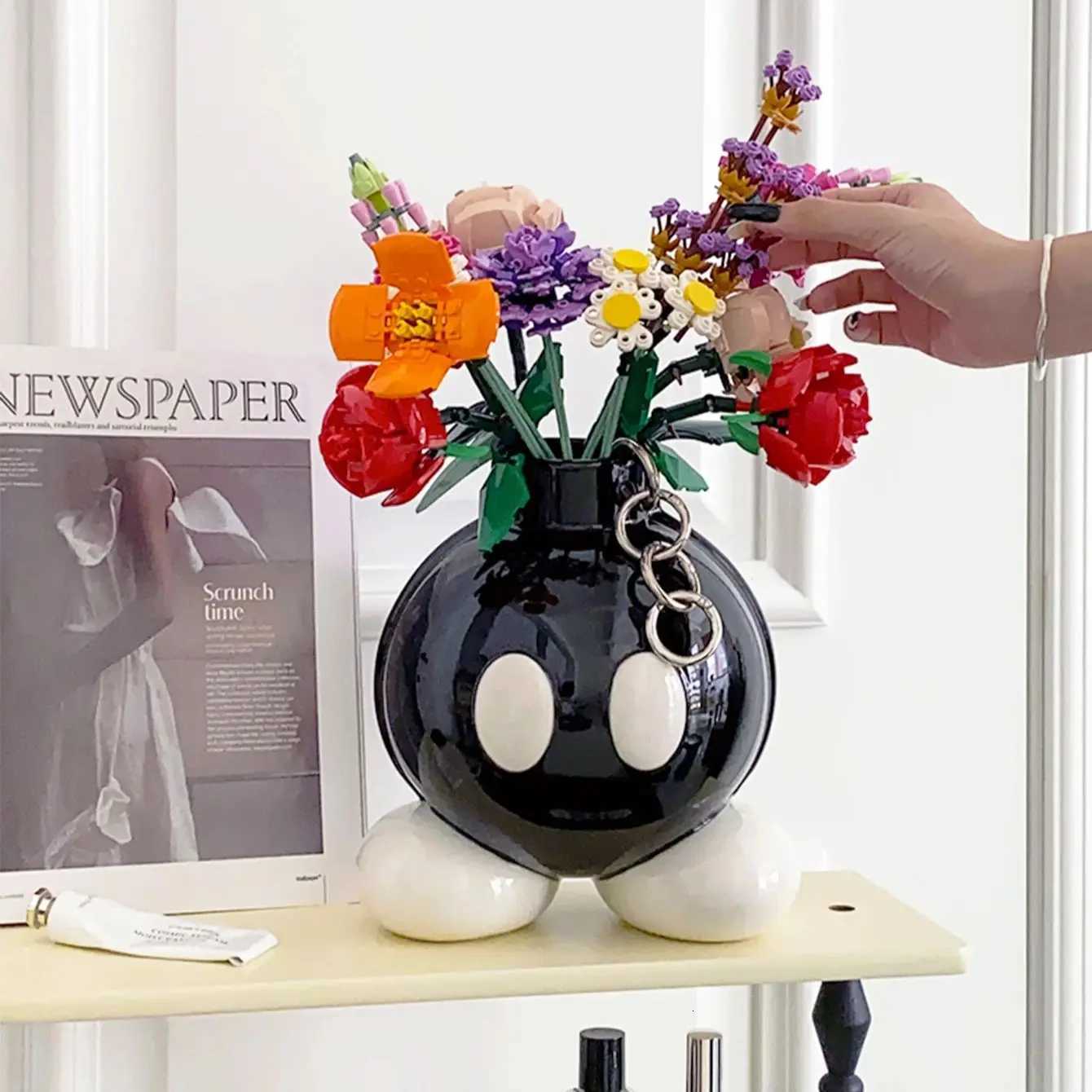 1Pc Original High-Looking Boom Ceramic Vase Bomb Vase Ins Style Home Decoration Ornaments Living Room Corridor Entrance Balcony Y260314