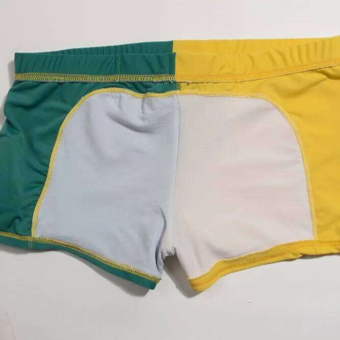 AustinBem Men Splicing Beachwear Trunks Hot Spring Men's Swimming Wear Z260314