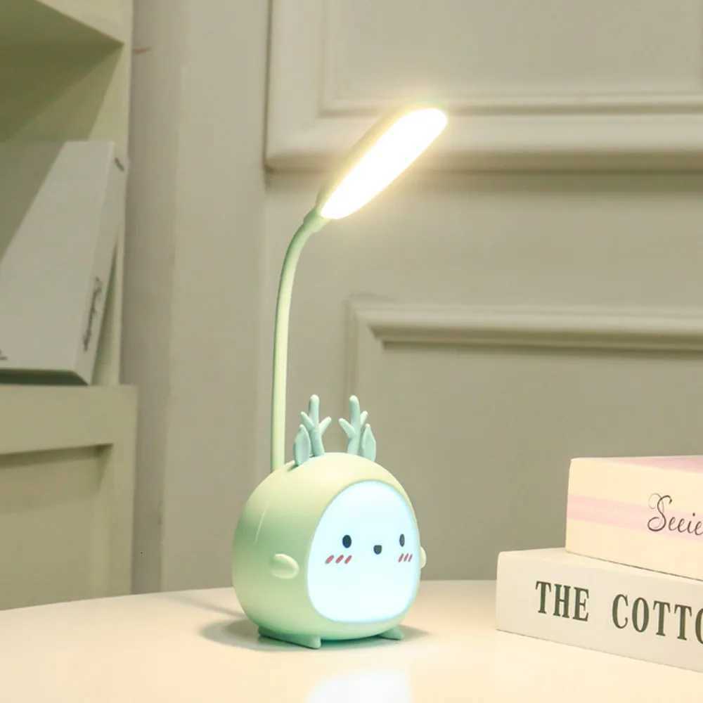 New creative cartoon deer cute LED charging eye protection night light student bedroom dormitory folding reading desk lamp Y260314