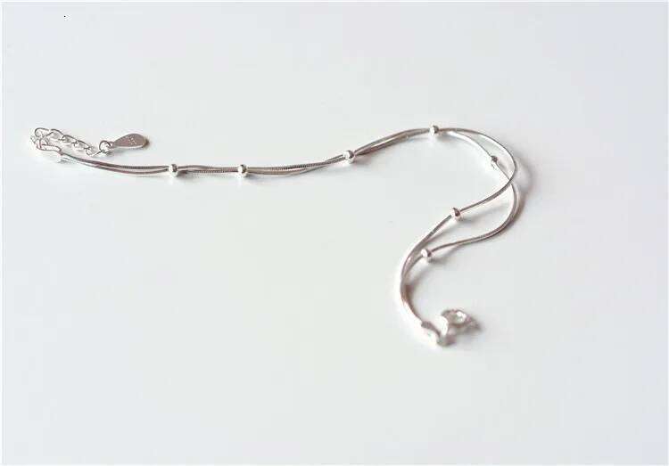 New Fashion Jewelry Beautiful 925 Sterling Silver Red Heart Simple Personality Sweet Bracelets Z260313