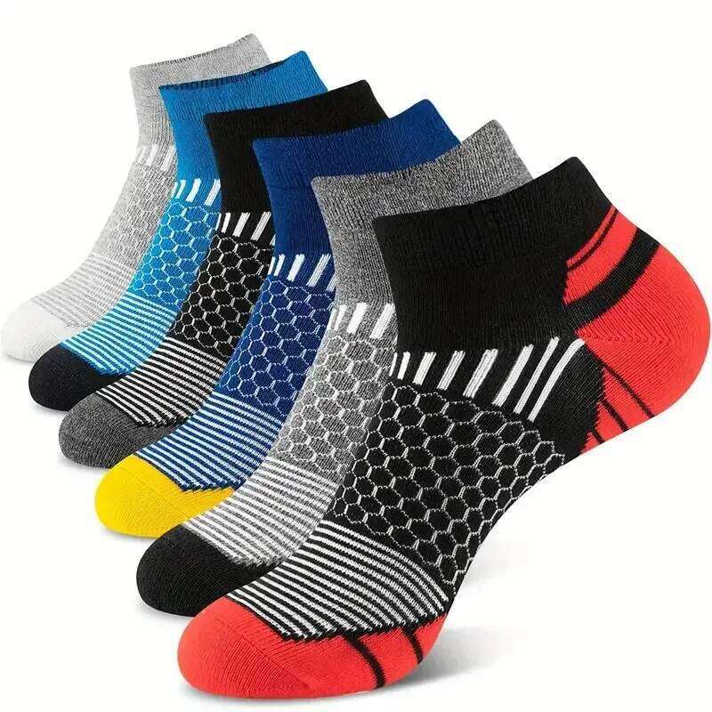 6 pairs Men's Short Sports - Moisture-Wicking, Breathable, All-Season Athletic Socks Z260314