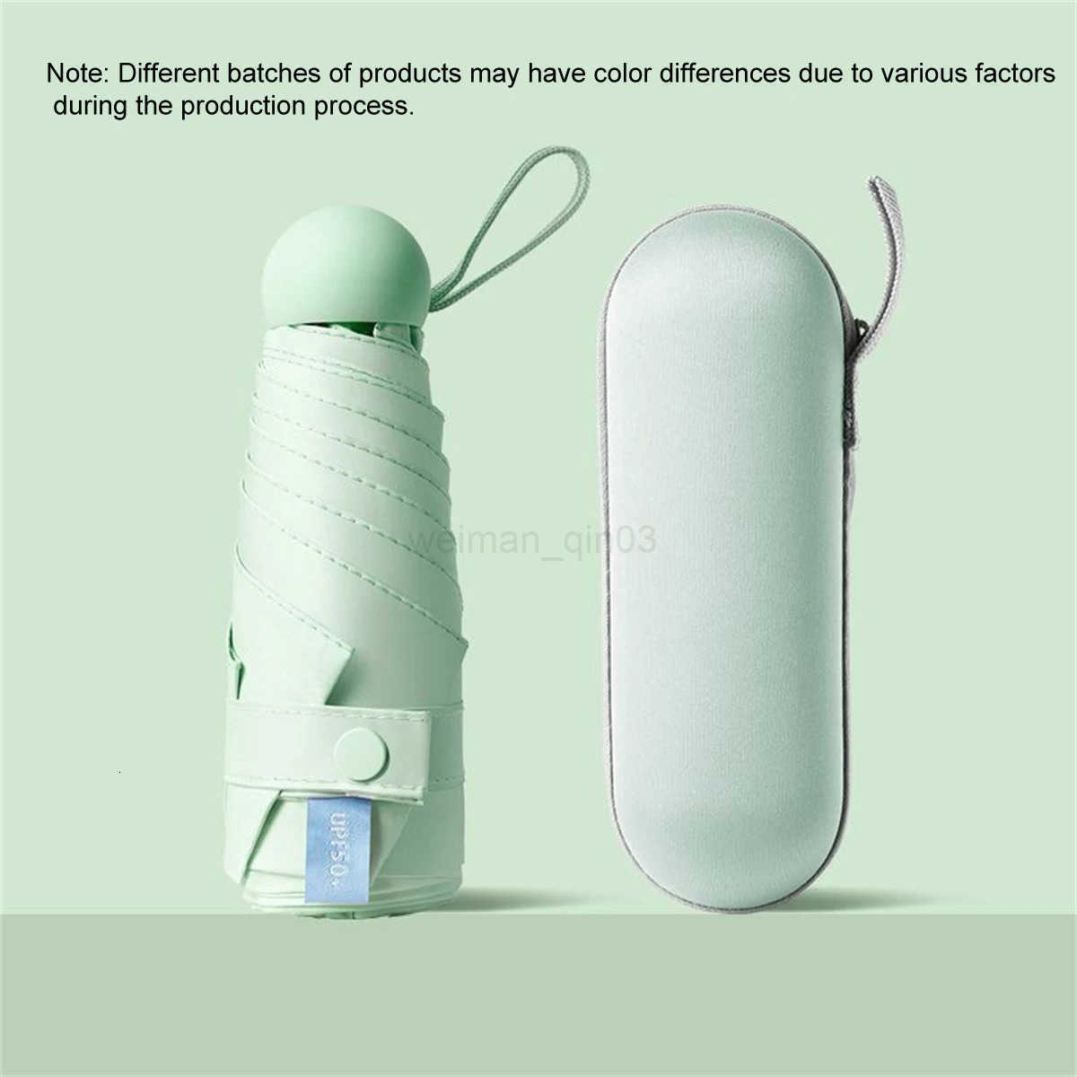 6 Bone Five-folding Capsule Umbrella Sun Protection Parasol Lightweight Mini Sunny and Rainy Dual-use Umbrellas for Commuting H260314