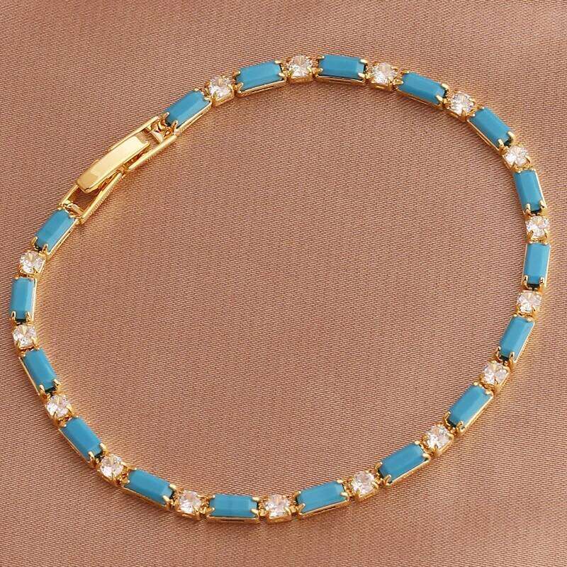 Luxury Rainbow Iced Out Zircon Tennis CZ Women's Stretch Adjustable Bracelet Hippie Fashion Accessories Jewelry Gifts Z260313