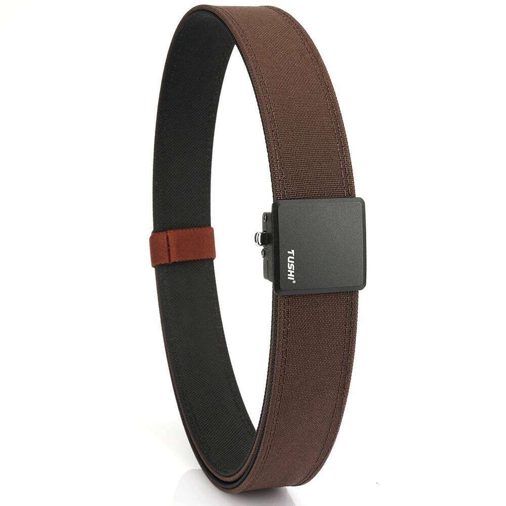 TUSHI Brand double-layer thick men's outdoor nylon 3.8 Wide upgraded automatic buckle gun waistband Z260226