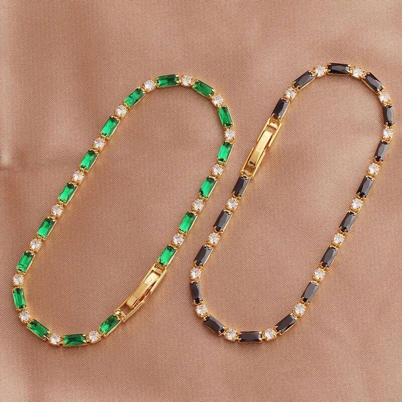 Luxury Rainbow Iced Out Zircon Tennis CZ Women's Stretch Adjustable Bracelet Hippie Fashion Accessories Jewelry Gifts Z260313