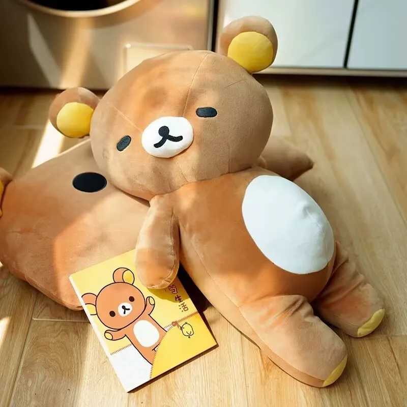 36/52/72cm Kawaii Fatty Rilakkumas Plush Toys Doll Sleeping Hug Pillow Cute Room Decor Soft Sofa Cushion Festival Surprise Gifts Y260314