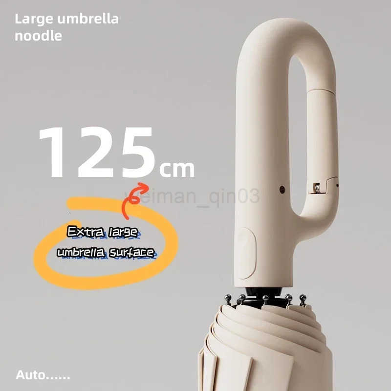 Latest Extra Large Reinforced Wind-resistant Rain-resistant Dual-purpose UV-resistant Fully Automatic Ring-buckle Umbrella H260314