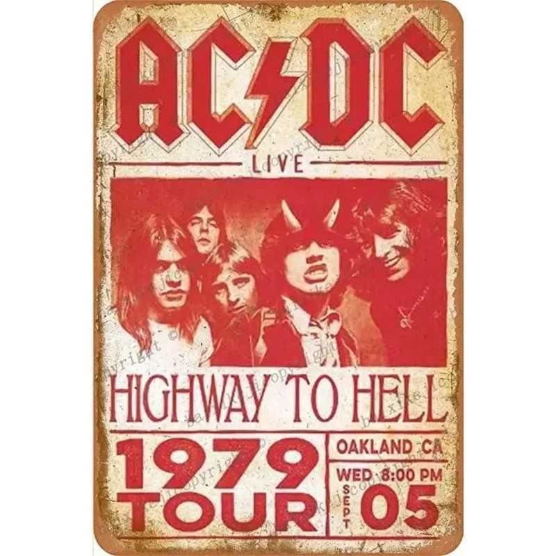 Vintage Heavy Metal Music - Themed Metal Sign Classic Rock Band Design Ideal for Home Restaurant Cafe Bar Wall Decor and Gifts D260314