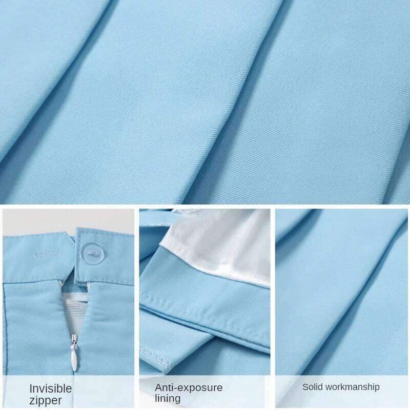 Black Mini Summer Women's Clothes Korean Stylish Saia Blue High Waist Skort Brown School Uniform Girls Short Pleated Skirt Z260314