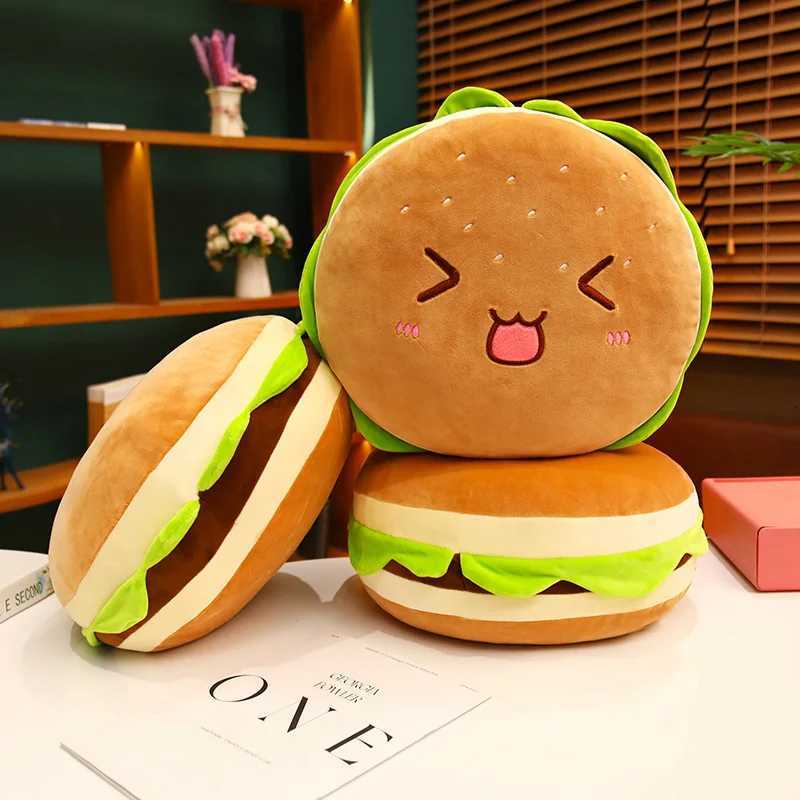 Simulation Hamburger Fries Children Girl Doll Hamburger Fries Plush Toy Pizza Snack Pillow Sofa Ornaments Toy Y260314