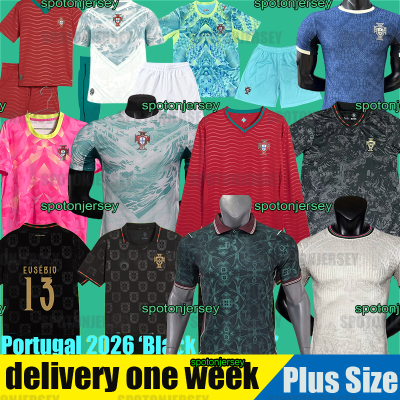 Portugal 2026 world cup RONALDO soccer jerseys Portuguese Bruno FERNANDES R. LEAO Portuguesa kit 2025 2026 Joao Felix Football shirt BERNARDO Men Women Kids Kit