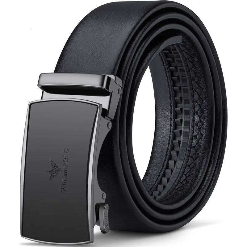 Men's leather fashionable automatic buckle belt, high-end casual pants belt Z260226