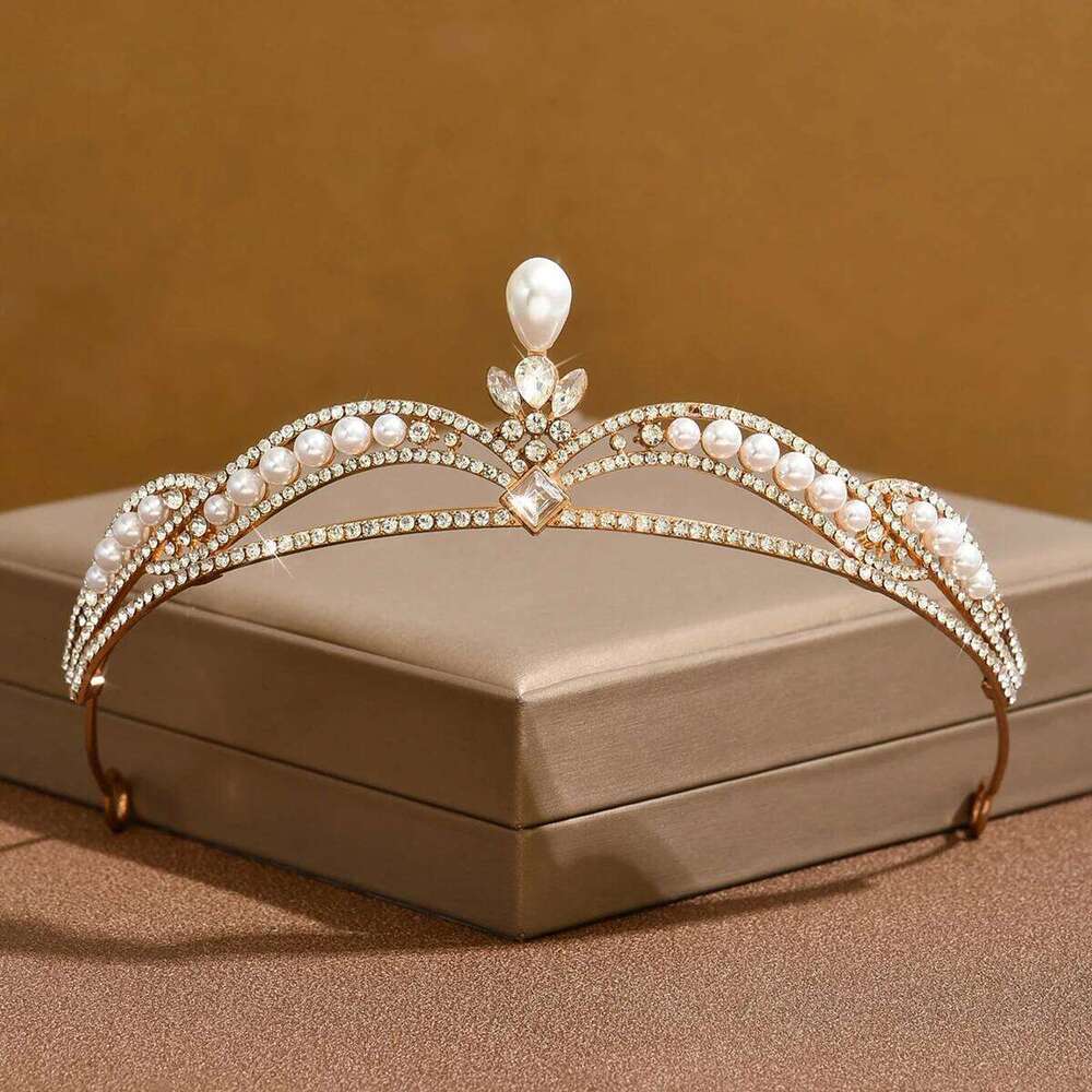 Ladies' Fashion Design Sense Palace Style Flower Crown Necklace Earrings Jewelry Set Wedding Festival Gift Z260313